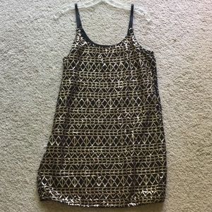 Forever 21 Black & Gold Sequin MINI dress